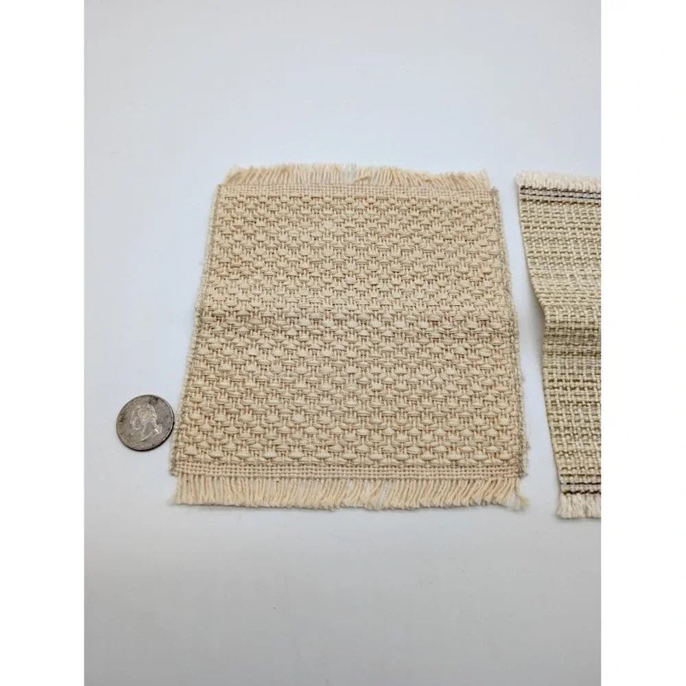 1:12 Miniature Dollhouse Rugs Set of 2 Woven Fringe Farmhouse Country Minimalist